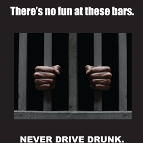 Drinking & Driving Prevention Campaign Posters: "No Fun At These Bars" Drinking & Driving Prevention Poster